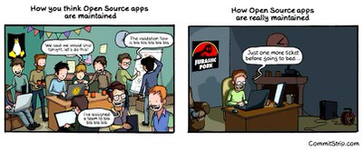 Commitstrip.com on Open Source Projects