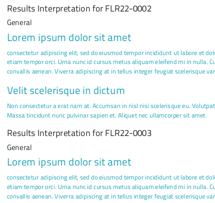 Bika Open Source LIMS multi sample COA results interpretation