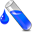 Test tube blue icon 32