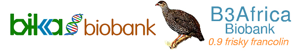 B3Africa Bika Open Source Biobank 0.9 Frisky Francolin