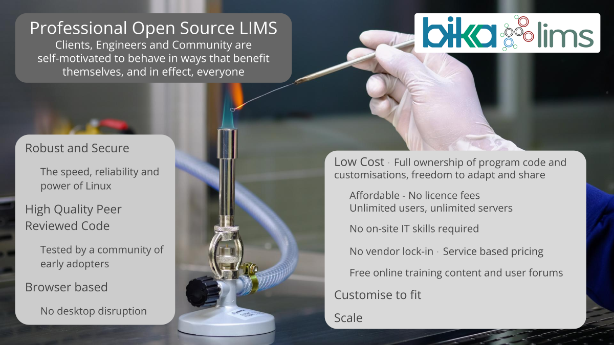 The benefits of Professional Open Source LIMS