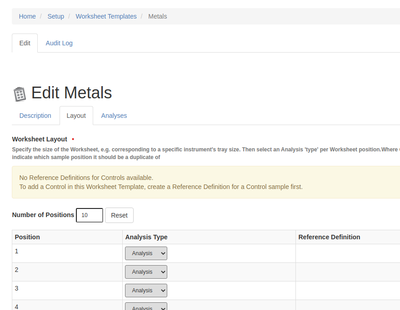 Worksheet template QC warning in Bika Open Source LIMS