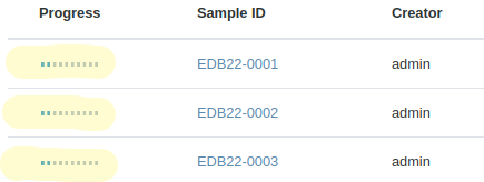 Background processing scrolling icon in Bika Open Source LIMS