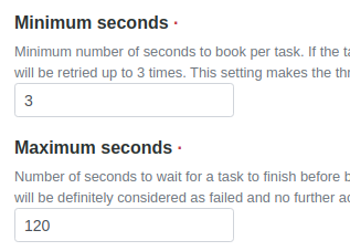 Min size and max wait settings in Bika Open Source LIMS