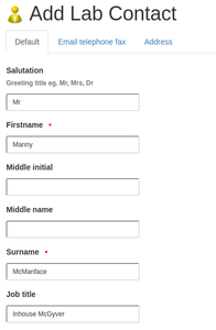 New way. Add lab contact in Bika Open Source LIMS