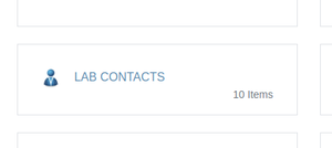 Contacts link in Bika Open Source LIMS