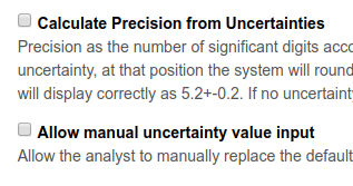 Bika | Senaite Analysis result Precision calculation from Uncertainty