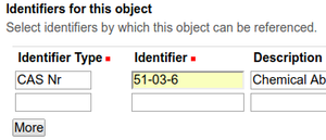 Additional Analysis Indentifiers in Bika | Senaite. CAS number