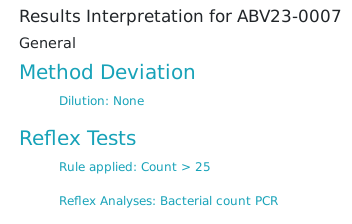 Results Interpretation on the Bika Open Source LIMS COA