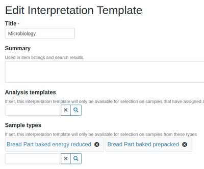 Setting up an Interpretation template in Bika Open Source LIMS