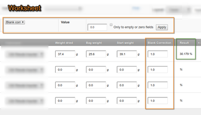 Factoring in Senaite LIMS Calculations. Worksheet Initialisation