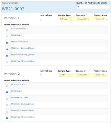 Configure aliquots in Bika Open Source LIMS