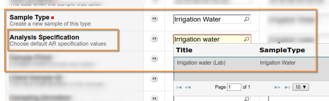 Selecting Analysis Specifications when Creating and Analysis Request  in Bika | Senaite