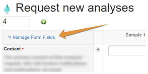 Manage Analysis Request Form fields in Bika LIMS Senaite