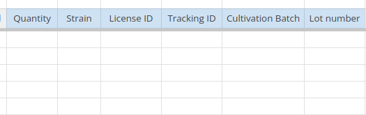 Sample Import spreadsheet for Bika Cannabis Open Source LIMS 