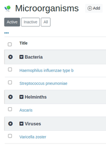 Microorganisms in Bika Open Source LIMS