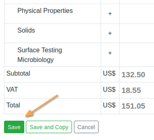 Analysis Request Price on Sample registration form in Bika Open Source LIMS