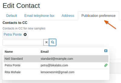Client Contact CC results recipients in Bika Open Source LIMS