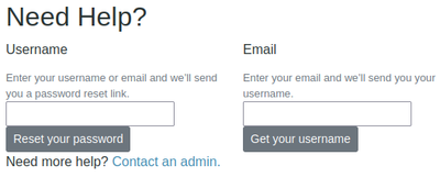 Lost password or username retrieval in Bika Open Source LIMS