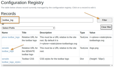 Bika LIMS Configuration registry toolbar logo
