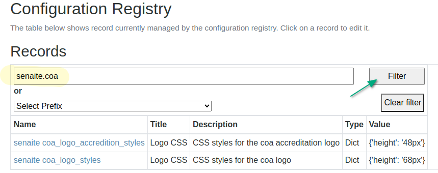 COA and accreditation logo configuration in Bika Open Source LIMS