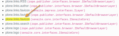 Open plone links favicon