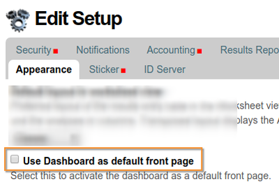 Select LIMS dashboard in Open Source Senaite