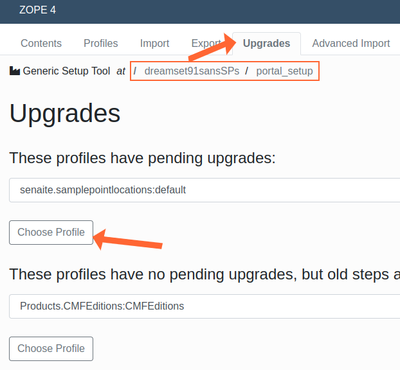 Upgrade tab in Bika Open Source LIMS