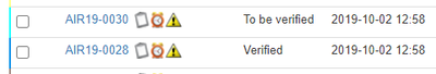 Samples To be Verified and Verified in Bika Open Source LIMS lists and tables