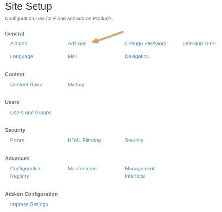 Configuration area in Bika Open Source LIMS