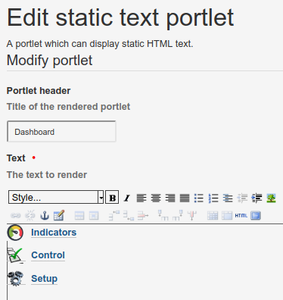 Edit a Static Text portlet in Bika Senaite  Open Source LIMS