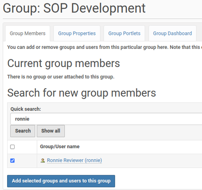 Add new members to a group in Bika Open Source LIMS CMS