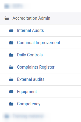 Sub folders in Bika Open Source LIMS