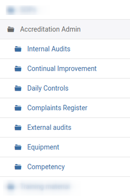 Sub folders in Bika Open Source LIMS