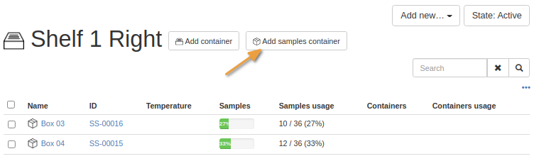 Add a Sample Container in Bika Open Source LIMS