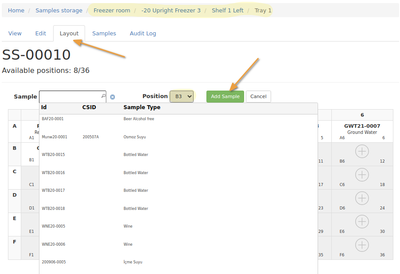 Add Samples to Storage container from its view in Bika Open Source LIMS