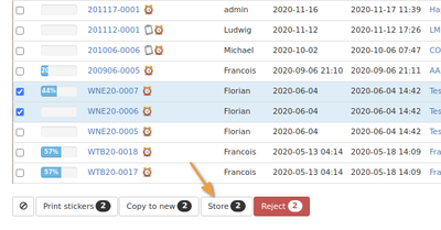 Select Samples to store in Bika Open Source LIMS