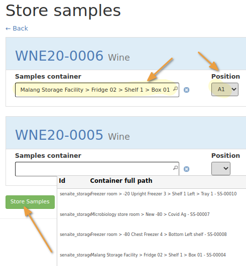 Store Samples in Bika Open Source LIMS