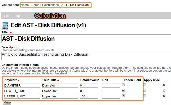 Configure the AST Calculation in Bika | Senaite Health LIS