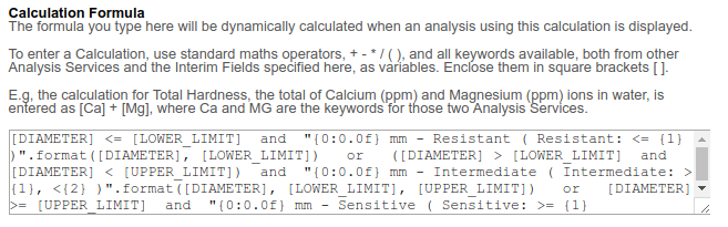 Configure the AST Formula for its Calculation in Bika | Senaite Health LIS