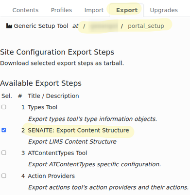 Export Bika Open Source LIMS configuration