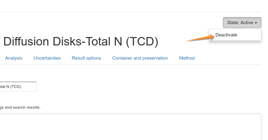 Deactivate Configuration object on its view in Bika Open Source LIMS