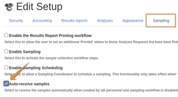 Auto Receive Samples in Bika Open Source LIMS