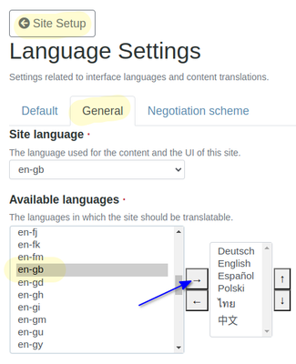 Language settings in Bika Open Source LIMS