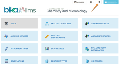 Quick access to Bika and Senaite configuration Open Source LIMS ja
