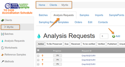 Add Analysis Request sans Batching in Bika and Senaite Open Source LIMS