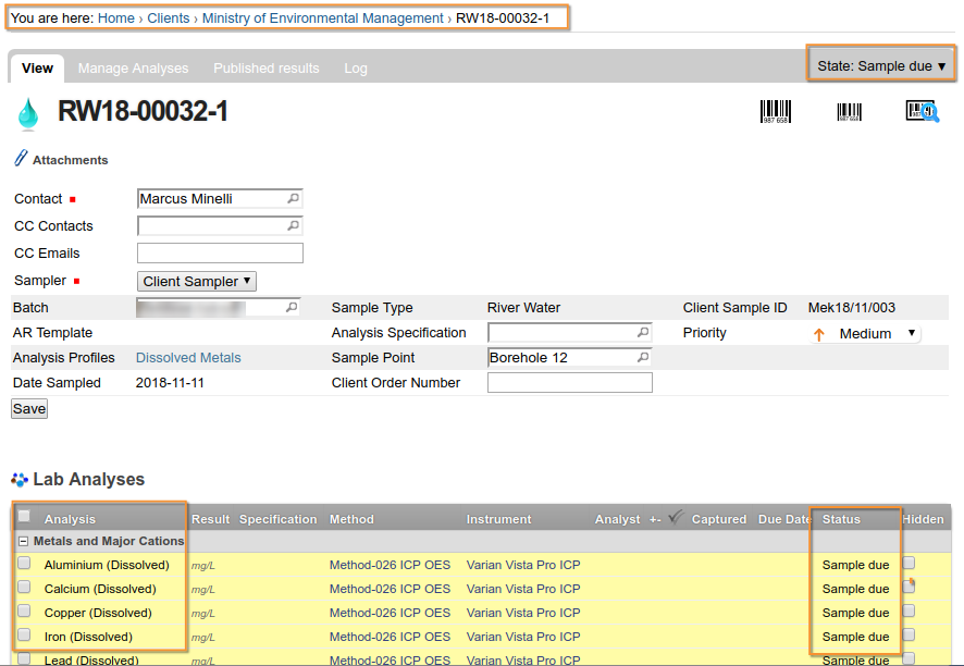 AR Sample Due View in Bika and Senaite LIMS