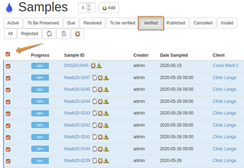 Publish Verified Analysis Requests in Bika and Senaite Open Source LIMS