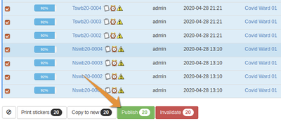 Push Publish button in Bika Open Source LIMS 