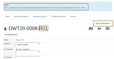 New Sample from invalid one in  Bika Open Source LIMS